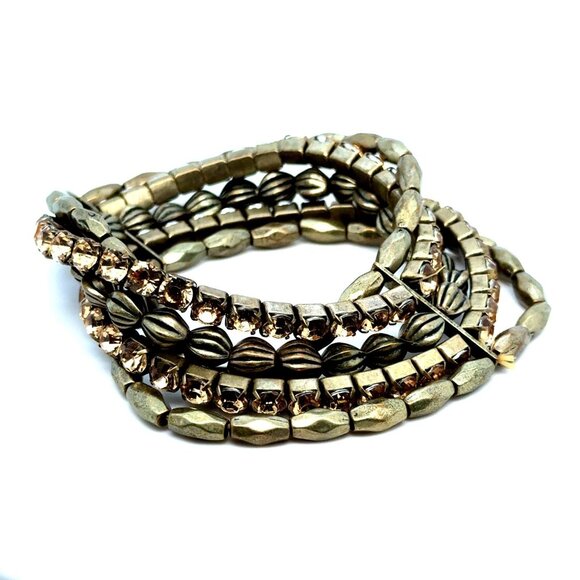 Multi-Strand Brown Stones Bracelet - Picture 1 of 5
